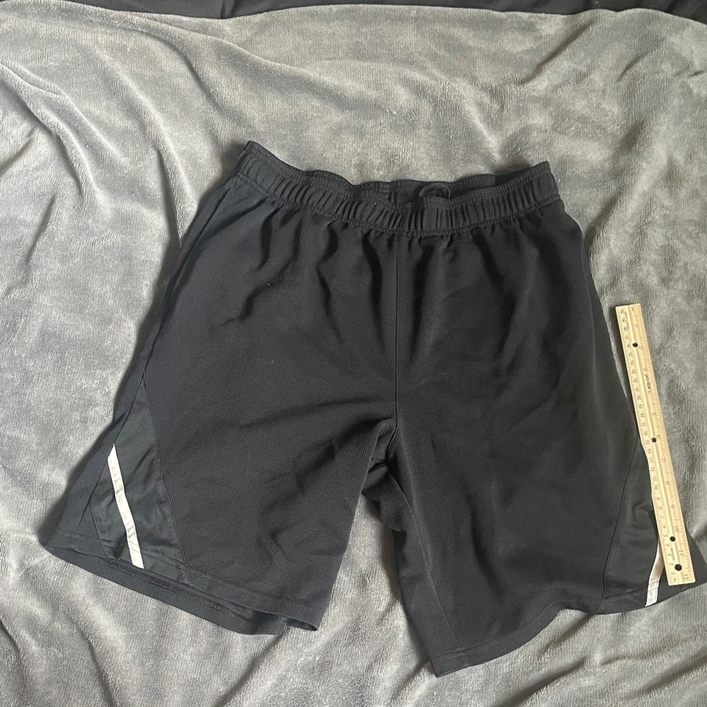 Reebok Black Men's Athletic Shorts with Reflective Stripes